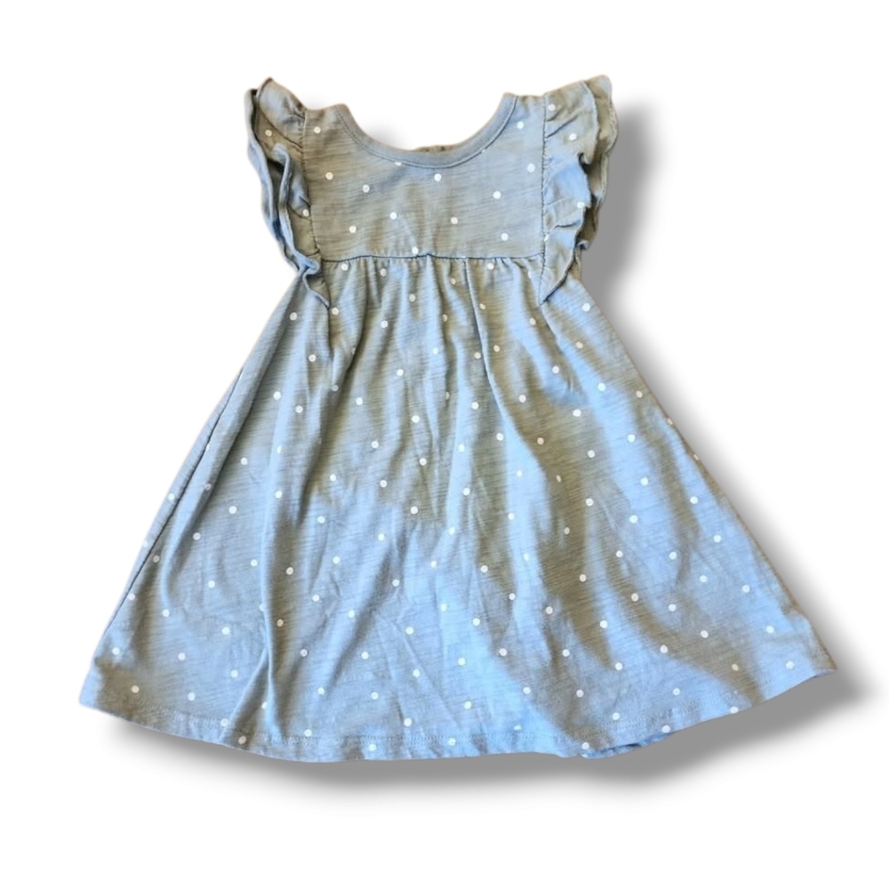 Easy Peasy Dot Casual Green Dress